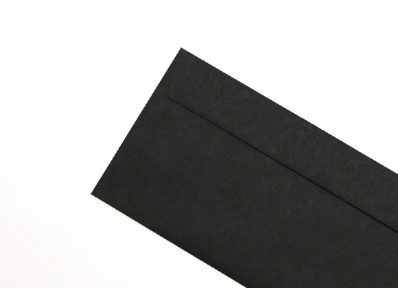黒封筒×白印刷 印刷サンプル